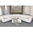 Calebjames Faux Leather Reclining Curved Sectional with Ottoman Symmetrical-81604504
