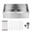 36"X21"X10"Farmhouse Apron Single Bowl Stainless Steel Kitchen Sink