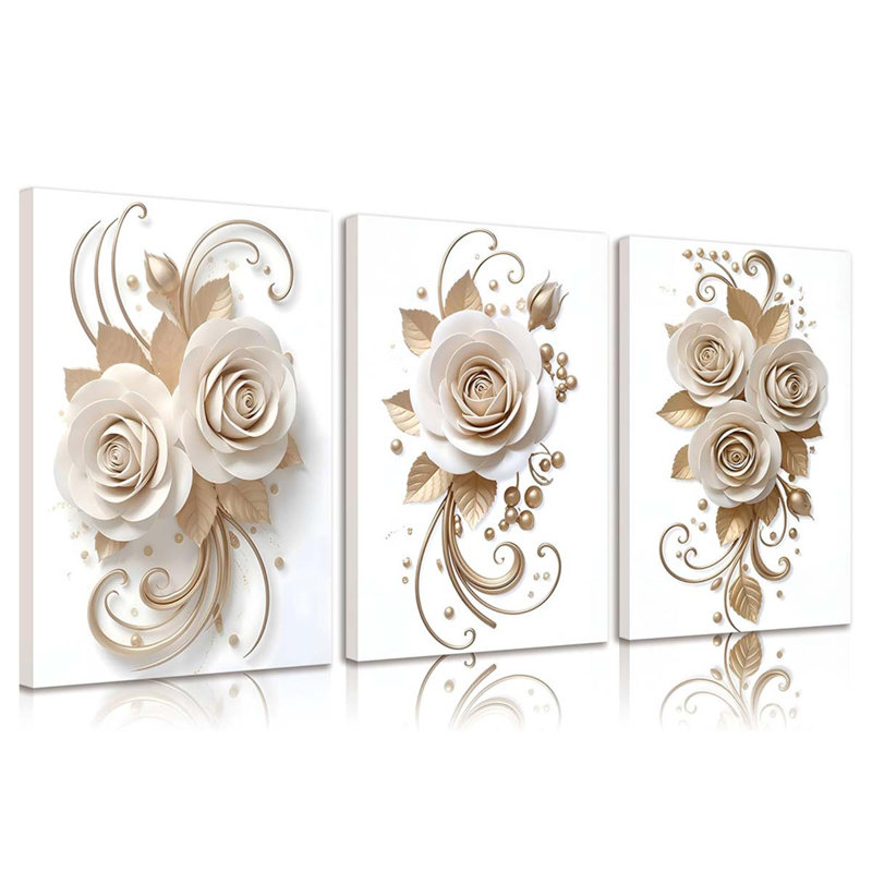 3 Piece Wrapped Canvas Print, 60 cm H x 40 cm W