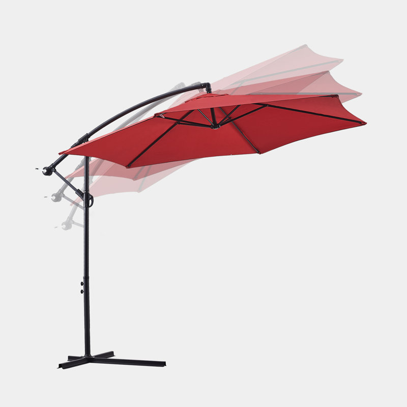Artair 300cm Cantilever Parasol, Red