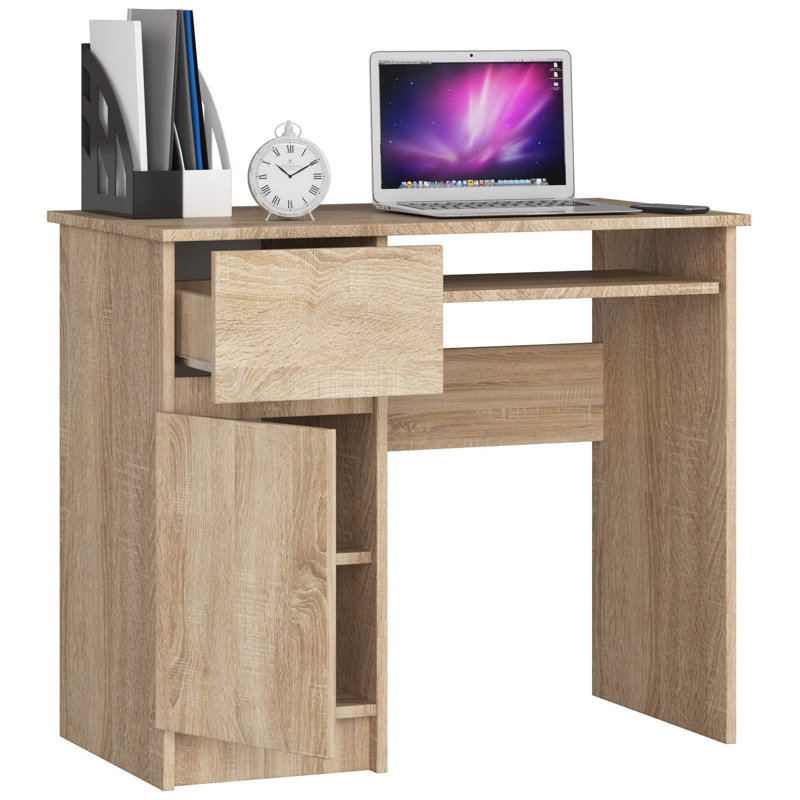 Srinithi Desk, Oak, Left
