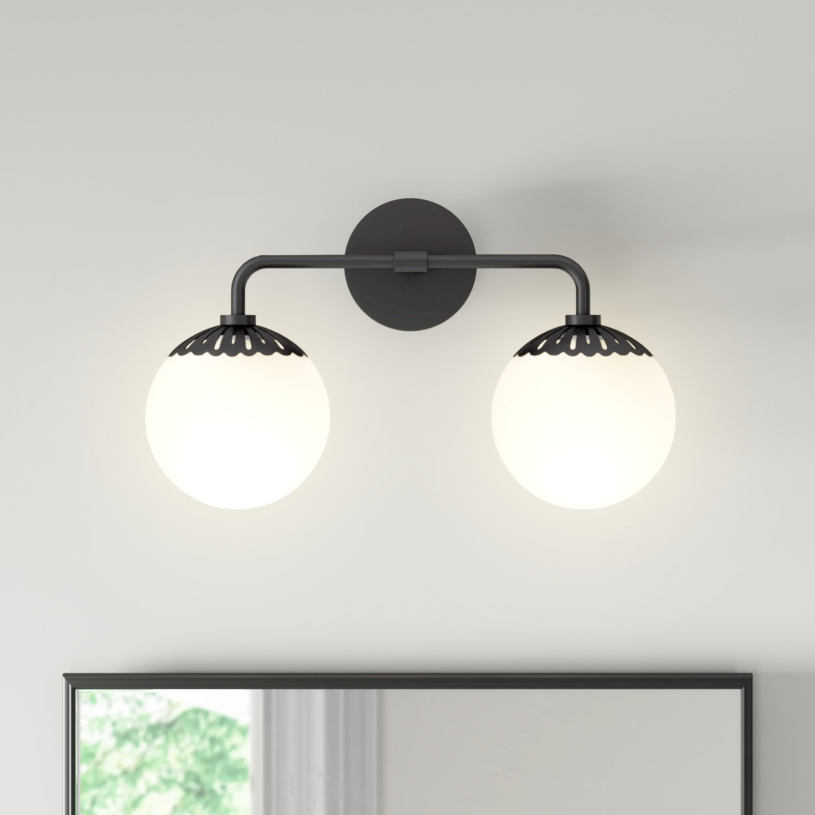 Deniaud 2 Light Vanity Light, Old Bronze