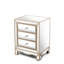 Table de chevet 3 tiroirs Jenafer en chrome