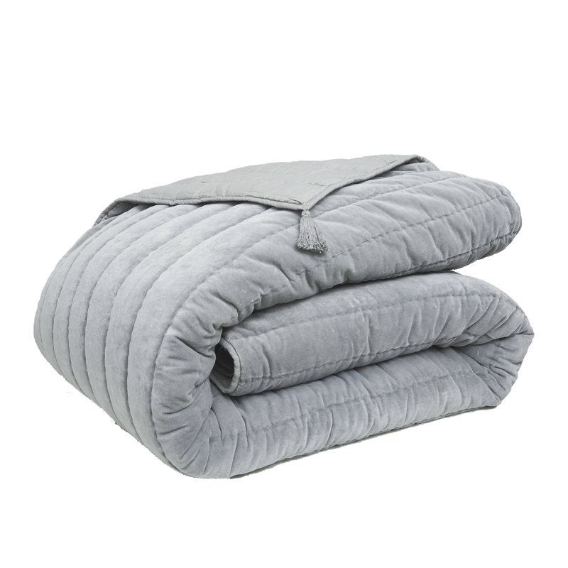 Courtepointe 100% coton Addi Surf, gris