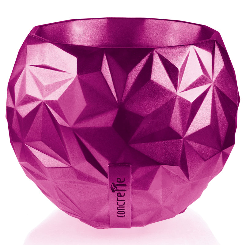 Handmade Pot Planter, Pink Metallic