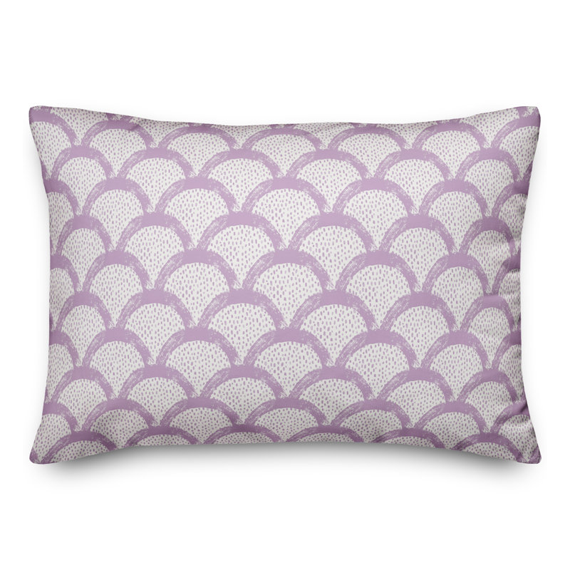 Scallop Outdoor Throw Pillow, Purple