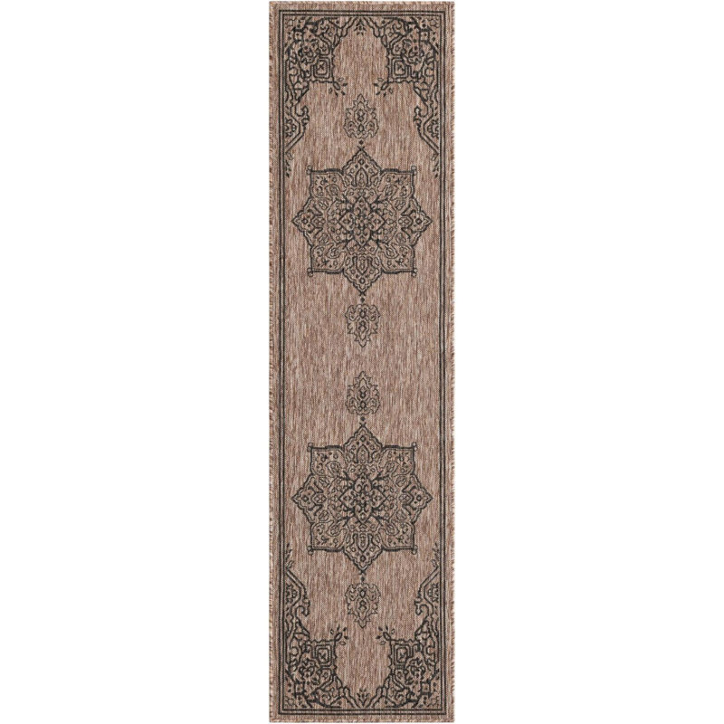 Tapis transitionnel Tollefson couleur chameau, Tapis de couloir 2 pi x 8 pi