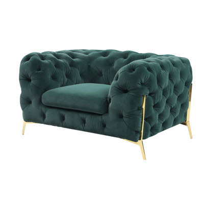 Anika Velvet Chesterfield Chair