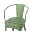 Ensemble bistro en métal 3 pièces, extérieur, résistant à l'eau, en fer, comprenant une table et des chaises hautes d'assise de 61,5 cm (24,24 po), profondeur d'assise de 41,3 cm (16,25 po), revêtement en poudre, 76,2 cm x 45,7 cm (30 po x 18 po).