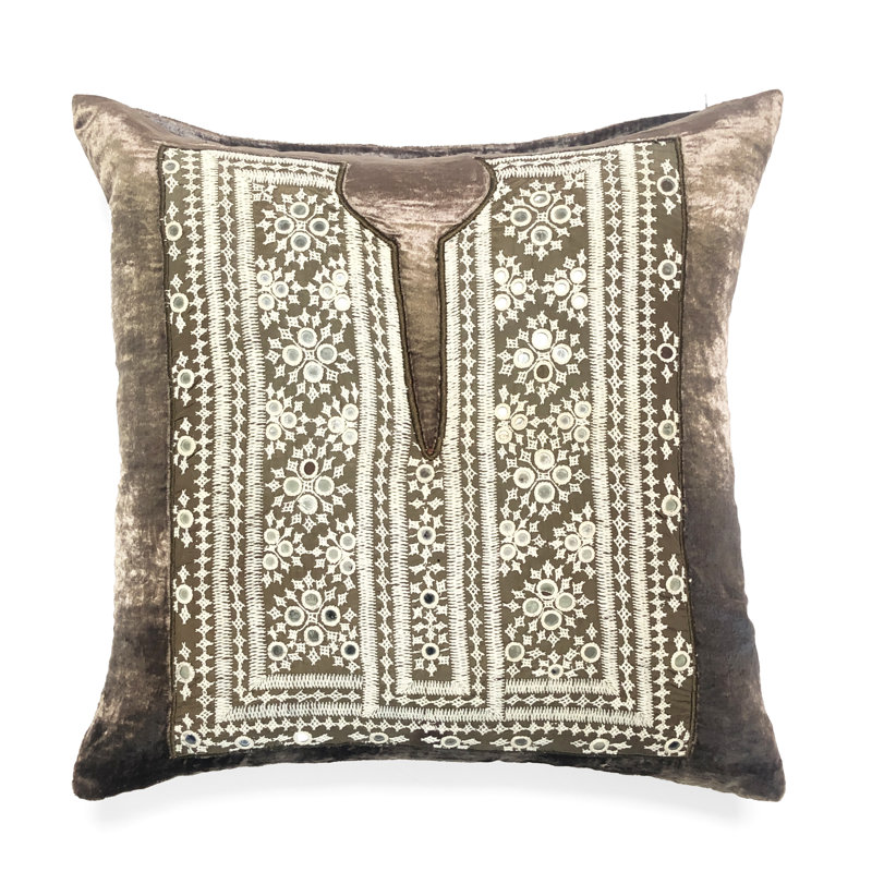 Housse de coussin carré en velours et insert