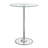 Round Bar Table with LED Light in Clear and Silver