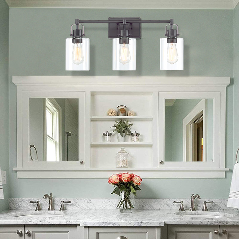 Siedentopf Dimmable Vanity Light, Brushed Nickel, 3