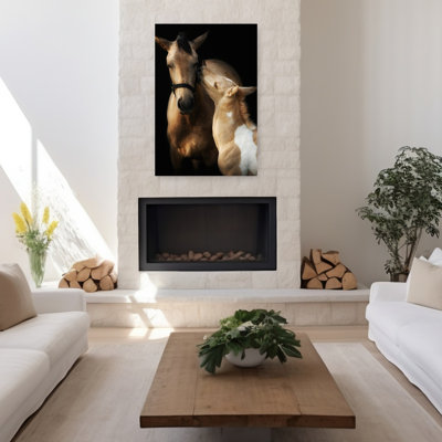 Art contemporain cheval et poulain