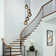 Rhetta 5-light Modern Cluster Smoke Glass Globe Linear Chandelier In Matte Black For Staircase