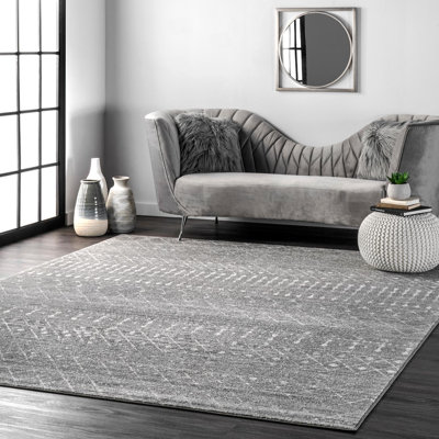 Guimauve Machine Woven Dark Gray Indoor Rug