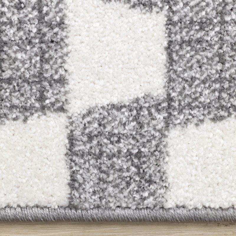 Tapis tissé à la main Charlanne, Gris, Rectangle 7 pi 10 po x 10 pi 6 po