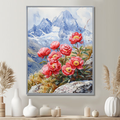 Art sur toile Glass pivoines et pics estivaux III