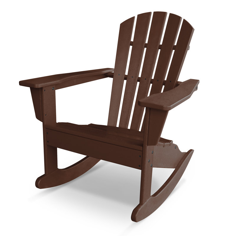 POLYWOOD Palm Coast Adirondack Rocking Chair, Mahogany