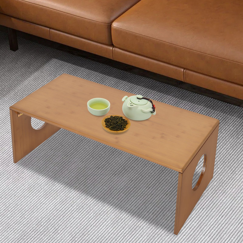 Table basse / pliable en bambou,  H 11,81 po x L 31,50 po x l 14,57 po
