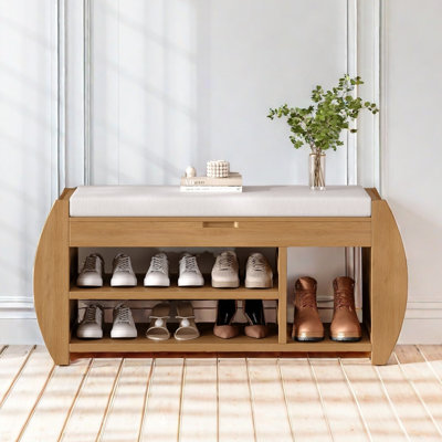 Banc de rangement en tissu