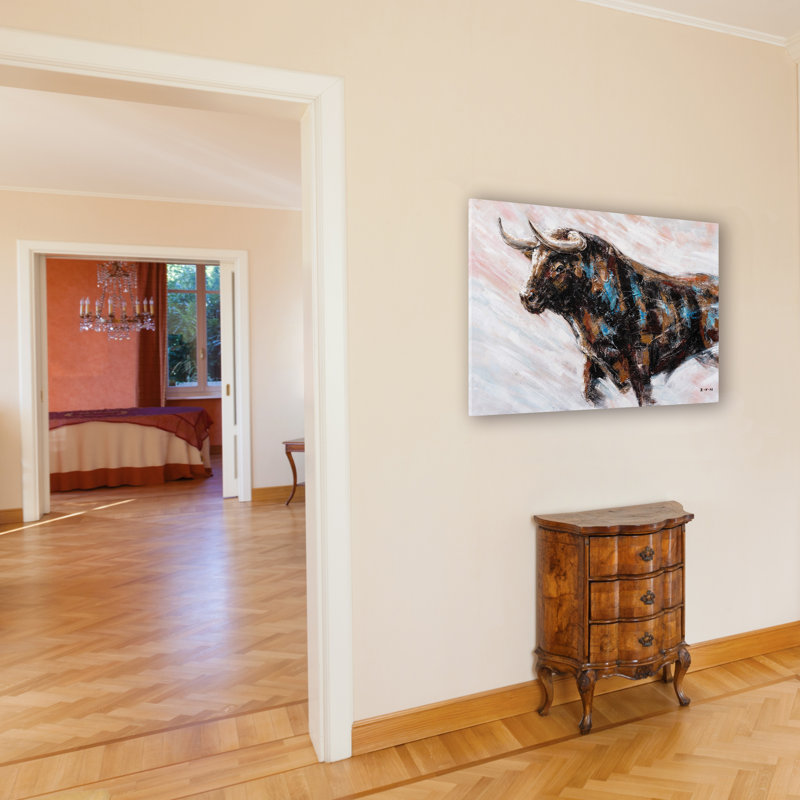 Ox Ox - peinture sur toile tendue, H 36 po x l 48 po x P 1,5 po