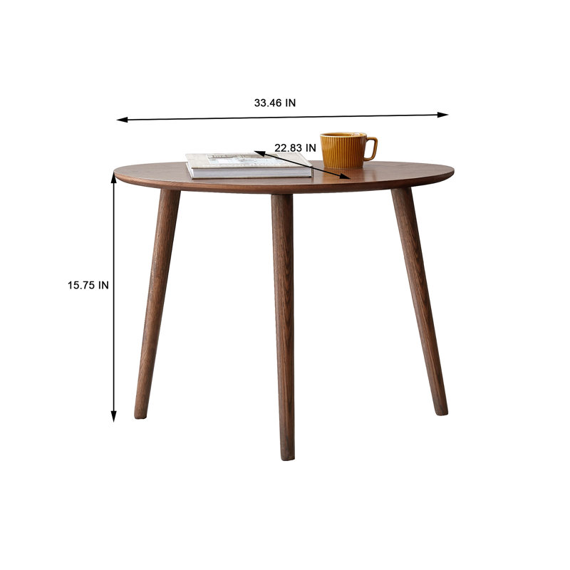 (SINGLE) Table basse basse 100% chêne massif avec plateau en bois naturel en forme de galet
