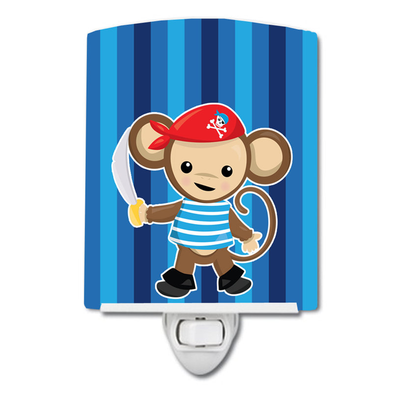 Pirate Monkey Ceramic Night Light