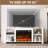 Brayanna Storage Credenza with Electric Fireplace Included-281191779