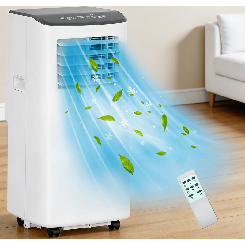 Climatiseurs 3 en 1, avec refroidissement, ventilateur et déshumidificateur, 8 000 BTU, Gris