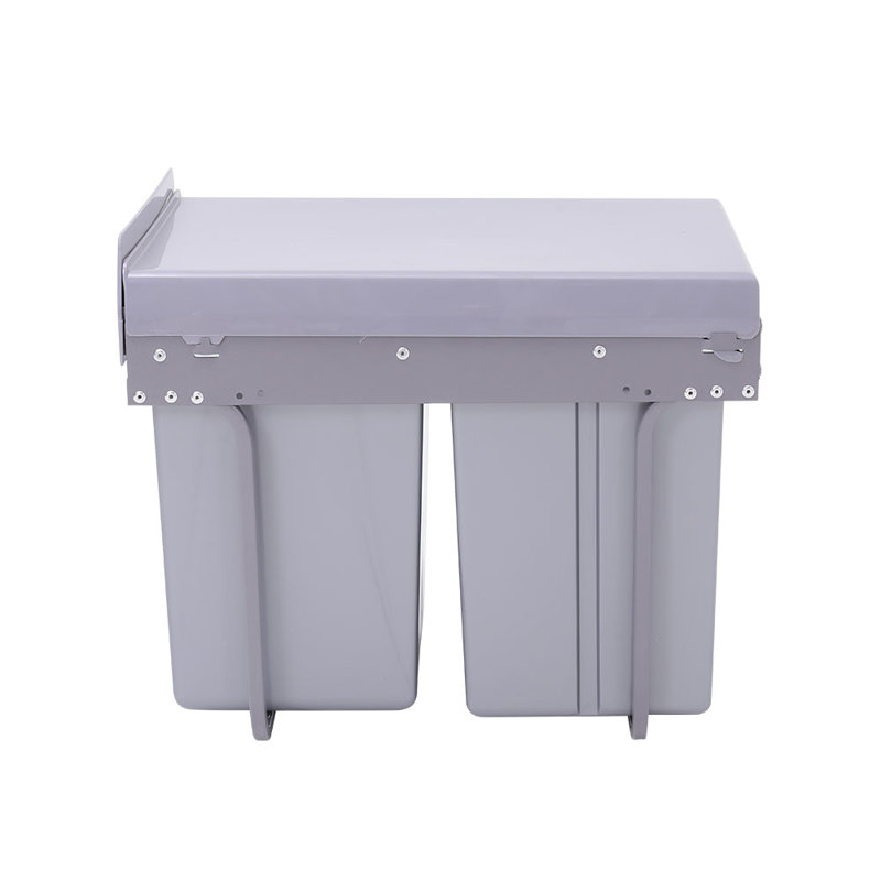 Sylvia Plastic Manual Lift Pull Out Rubbish Bin - 40L