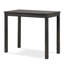 Table de salle à manger 3 tabourets gris avec sièges profilés et table en bois d'hévéa