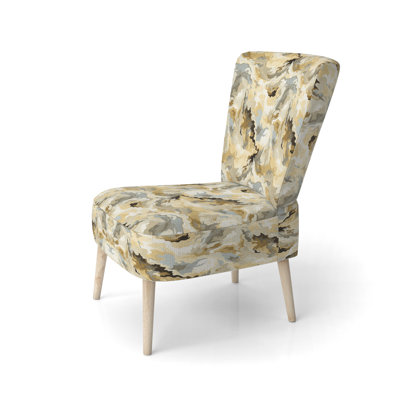 Gilded Concealment - Chaise d'appoint rembourrée moderne et contemporaine
