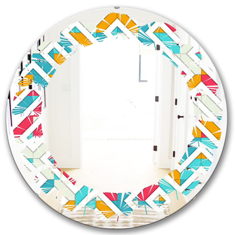 Miroir mural Leaves Abstract I Coastal, H 31,5 po x l po