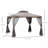 9.6X9.6FT Gazebo Steel, Mosquito Net For Garden Use With Double Roof (Taupe)-123219083