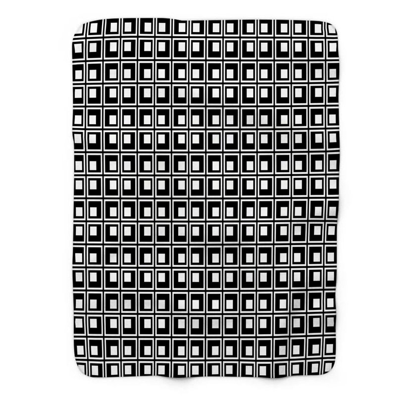 Mono Art - Couverture Sherpa 1 pièce de qualité supérieure 0170, L 50 po x L 60 po