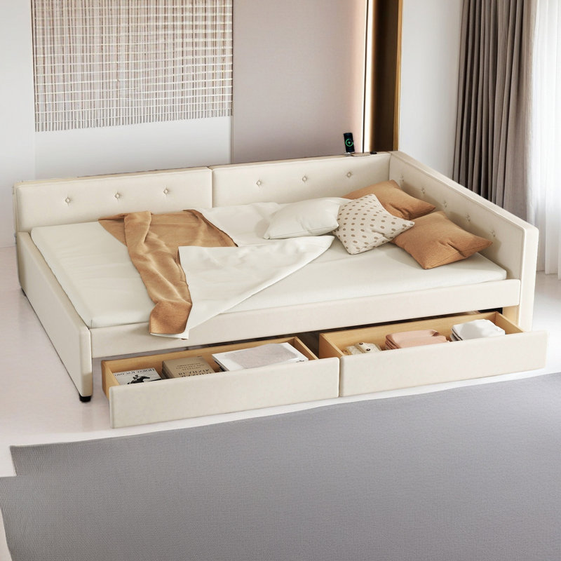 Upholstered Platform Bed, Full / Double