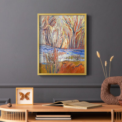 «Cadmium Winter Solstice I», reproduction encadrée - bois massif