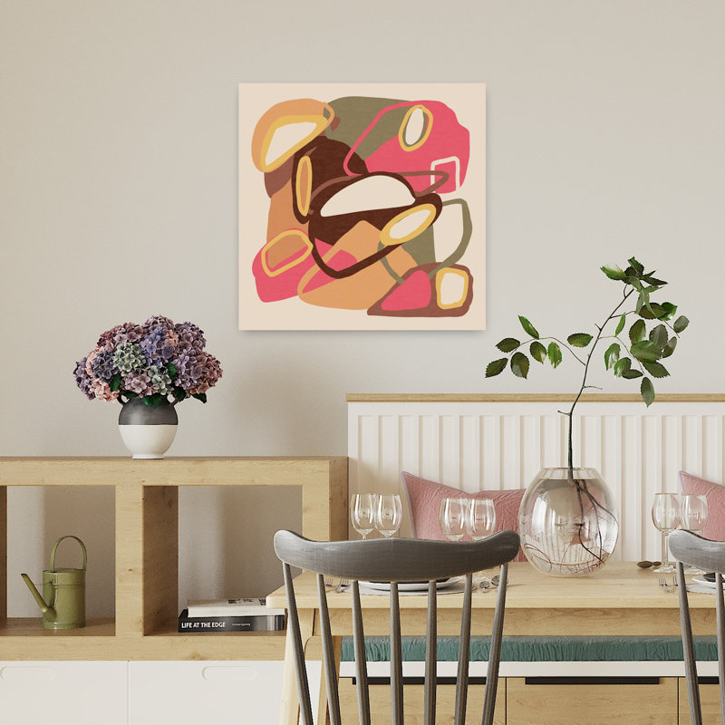 Art contemporain contemporain abstrait, H 18 po x l 18 po
