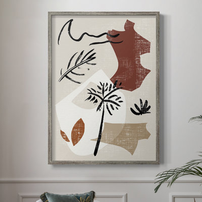 «Soft Palms», reproduction encadrée en bois massif
