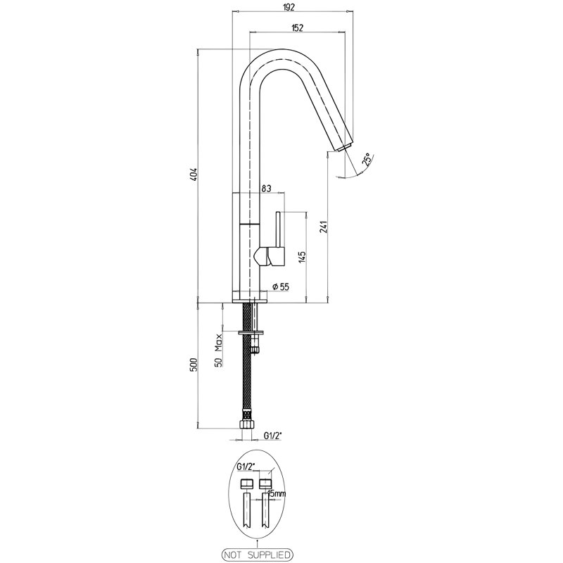 Kitchen Taps Vox Angle