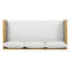Lit de jour 3 places avec accoudoirs en rotin (coussin gris clair)-14805472