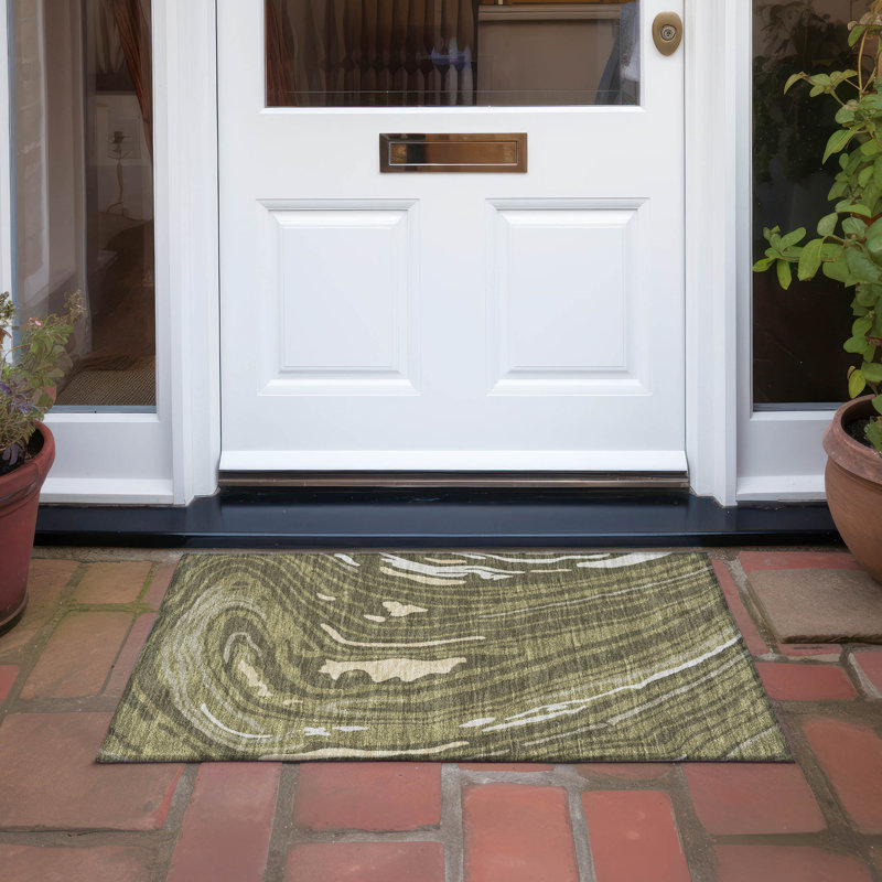 Tapis intérieur / extérieur lavable à la machine Chayden ACN1051, Rectangle 1 pi 8 po x 2 pi 6 po