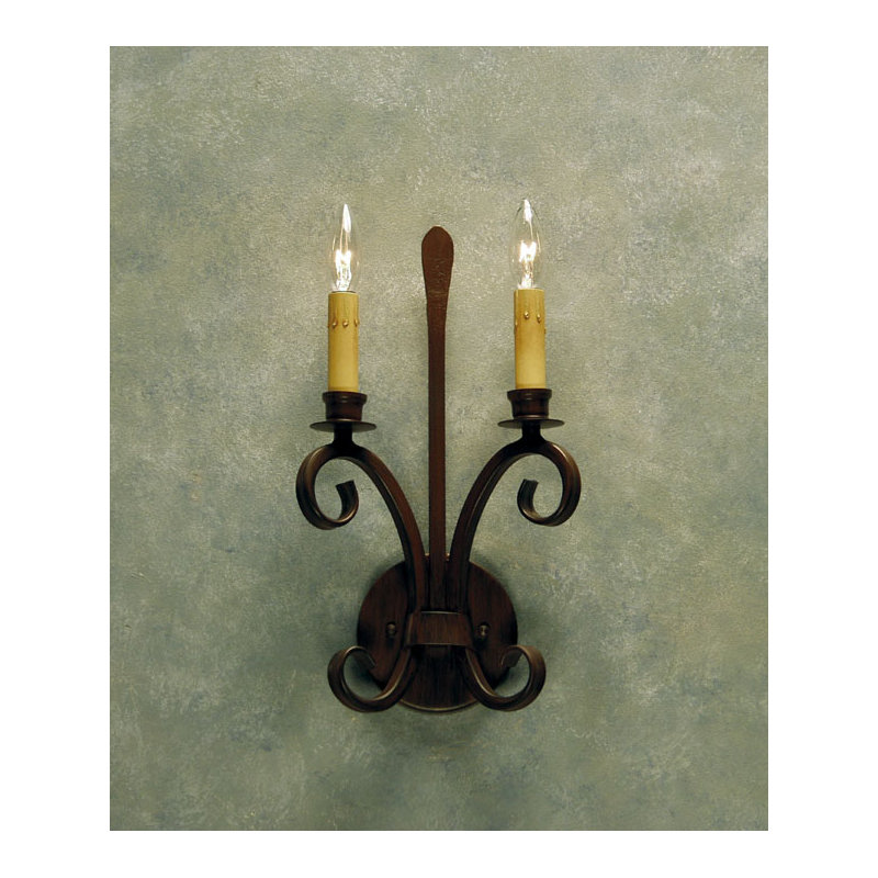 Valetta Candle Wall Light, Gilded Tobacco, No Shade