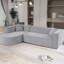 Modulaire contemporain, rembourrage, rembourrage en éponge haute, pour le salon modulaire en L moderne, tissu froissé, siège à ressorts ensachés et bureau