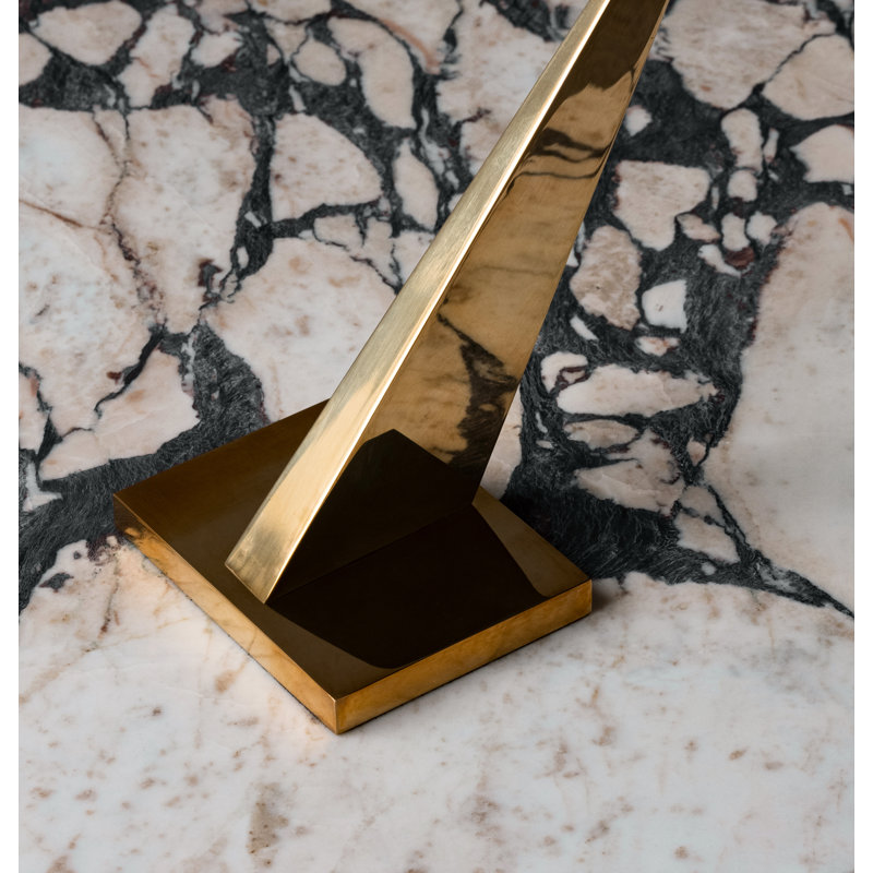Interconnect Candlestick, Polished Brass, 16.3" H x 27.6" W x 5.1" D