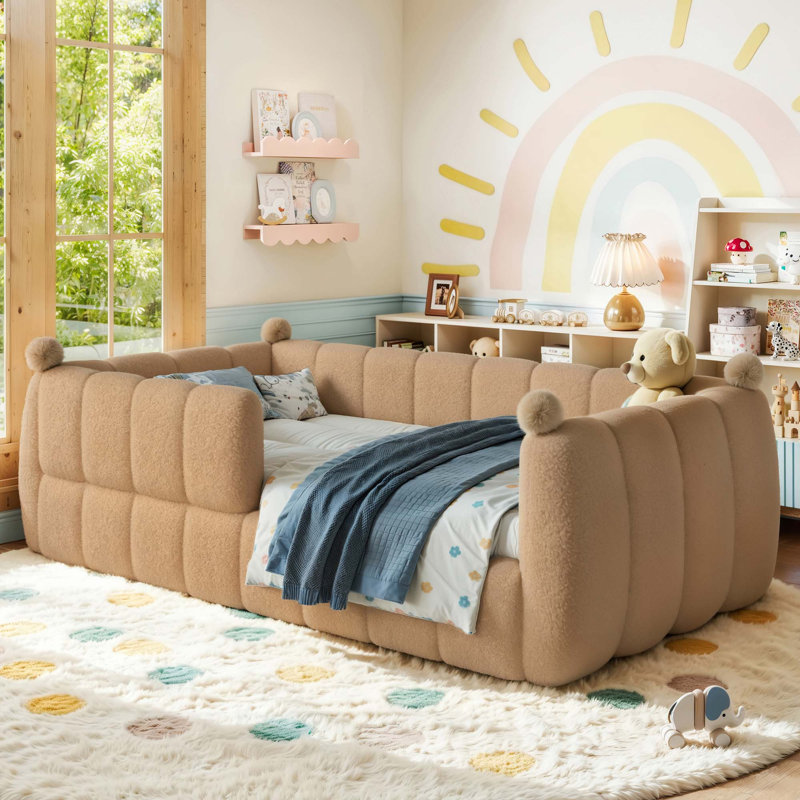 Lit tapissier pour enfants, Twin, Natural