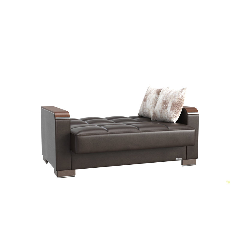 Causeuse rembourrée en bois avec rangement Collection