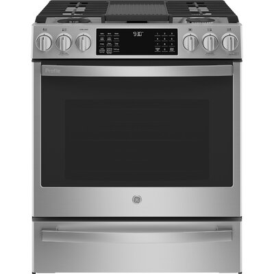 30"" 5.7 cu.ft. Smart Slide-in Dual Fuel Range with Griddle and Grill -  P2S930YPFS