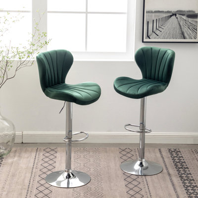 Moderne rembourré de 2 avec un rembourrage épais et un siège pivotant - rembourrage de chaises, siège, hauteur réglable, style élégant