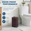 Poubelle ronde à fermeture en douceur 5L pour cuisine et salle de bain - Petite poubelle avec couvercle silencieux, brun-135788608